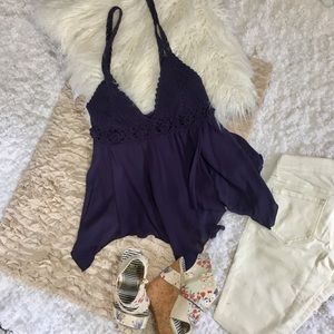 Flowy Taylor & Sage Crocheted Top S-XL